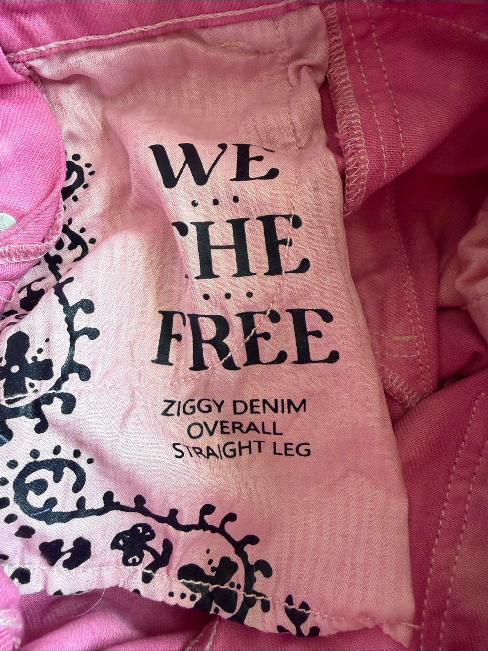 Free People We The Free Women’s Ziggy Denim Overall Straight Leg Electric Pick S - Picture 8 of 12